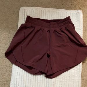 Lululemon Maroon Track shorts 5”